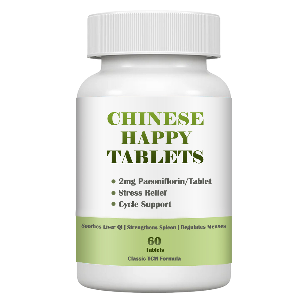 Comprimidos felizes chineses para disfunção menstrual e tensão nervosa