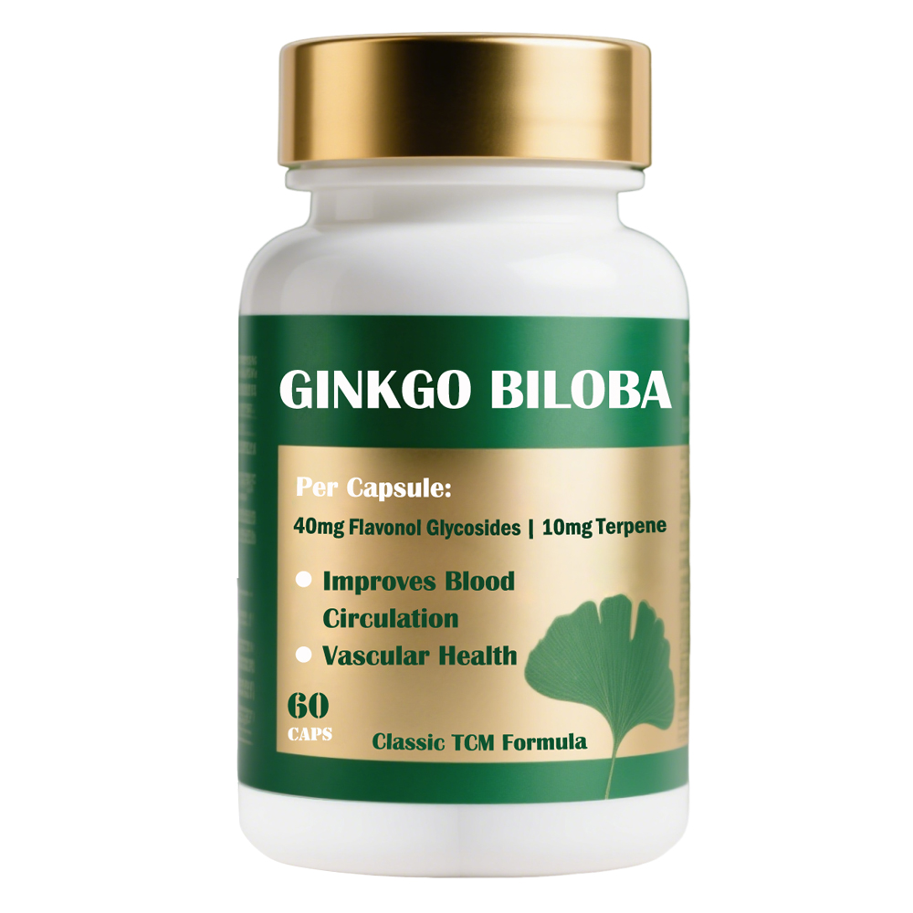 Cápsulas de Ginkgo Biloba para apoiar a saúde do cérebro e a saúde cardiovascular