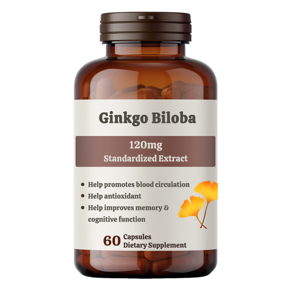 Ginkgo Biloba Capsules pour soutenir la santé du cerveau et la santé cardiovasculaire
