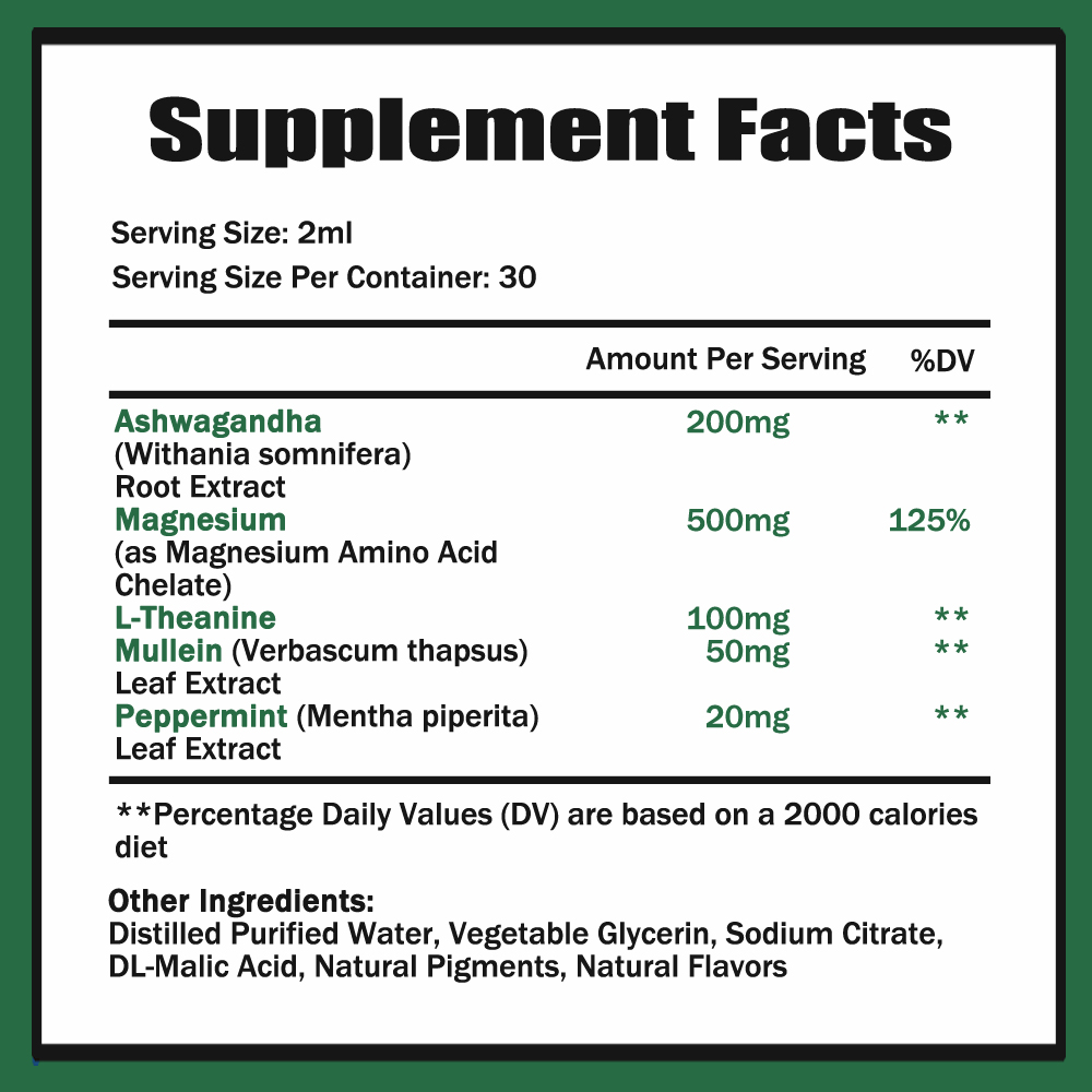Gotas de suplemento respiratório Ashwagandha OxyBoost