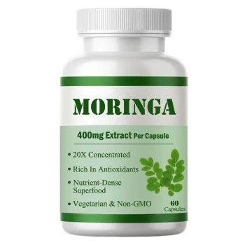 Organic Supplement Moringa Leaf Capsules 8000mg Strength