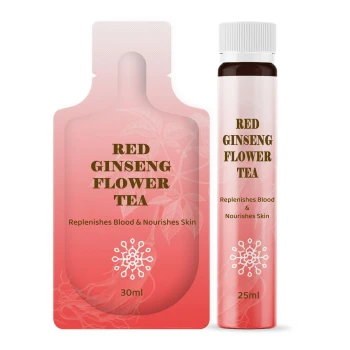 Chá de flor de ginseng vermelho natural para aumentar a energia e a vitalidade.