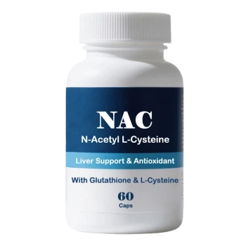Suplementos de N-acetilcisteína (NAC) auxiliam na saúde do fígado, do sistema imunológico e do sistema respiratório.