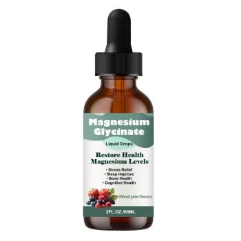 Dietary Supplement Magnesium Glycinate Liquid Drop for Stress Relief and  Cognitive Health